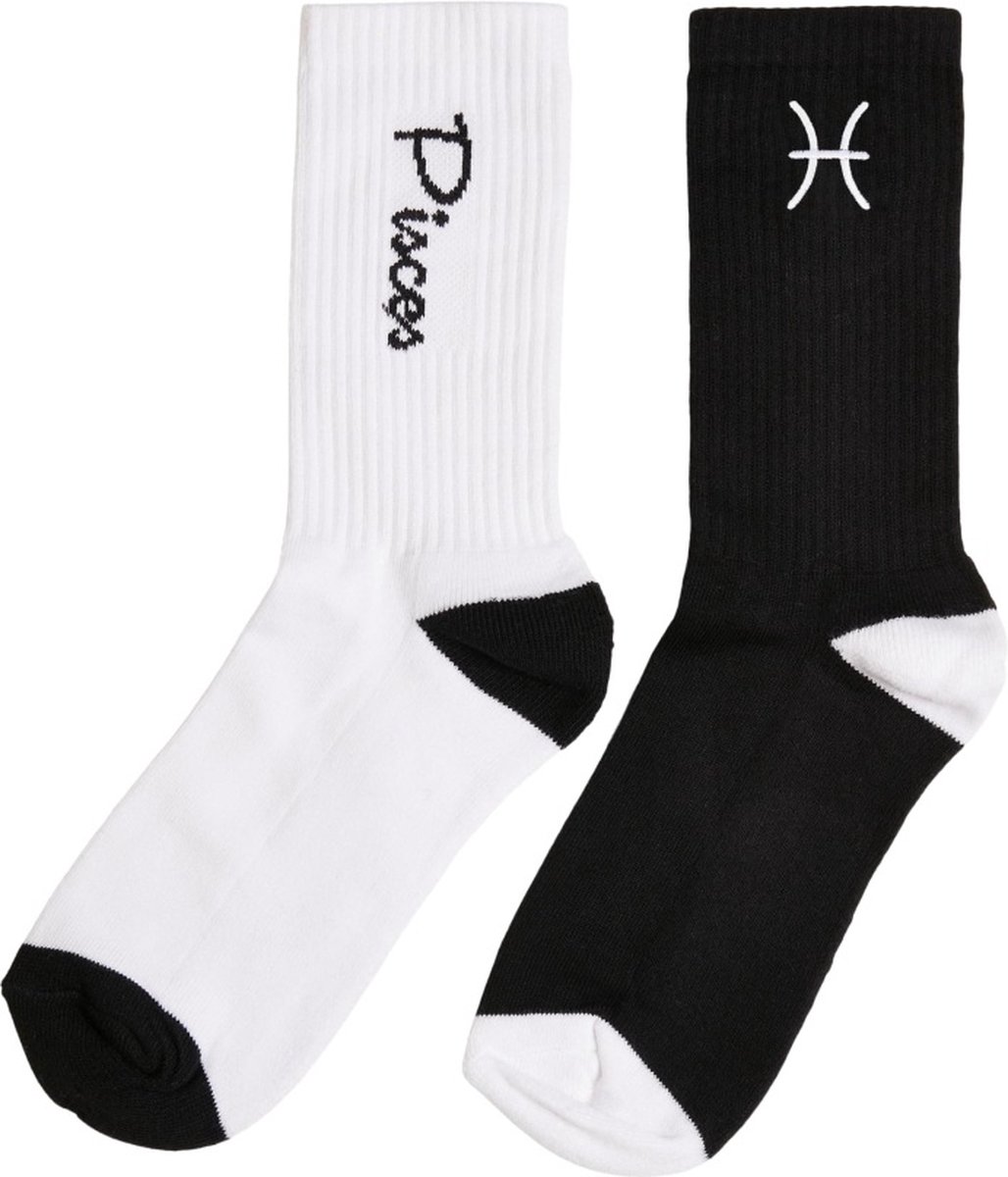 Mister Tee Pisces Zodiac 2-Pack Sokken 35/38 Zwart