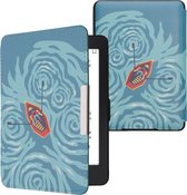 kwmobile hoes geschikt voor Amazon Kindle Paperwhite - Magnetische sluiting - E reader cover in donkerblauw / lichtblauw / rood - Bootjes design
