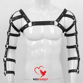 Black Leather Bondage harnas pro | Armen | Leder | BDSM | Riemen | Rollenspel | Vastbinden