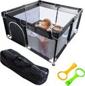 Grondbox Baby – Zwart – Speelbox – Baby Playpen – Kruipbox voor Baby – Grondbox Kruipbox – Veilige Speelomgeving – Speelbox – Baby box