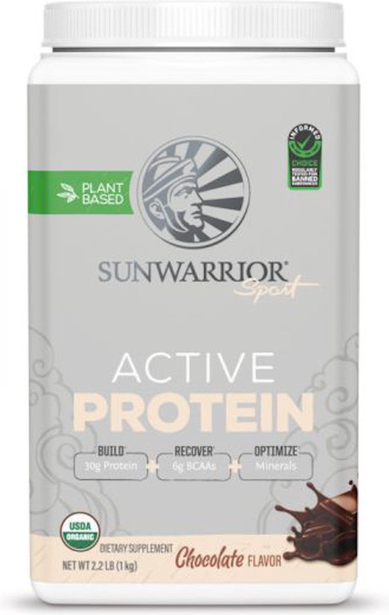 Goedkoopste Sunwarrior - Active Protein - Chocolate - 1 KG
