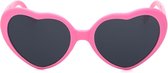 Hartjes zonnebril - 3D effect- Festival bril - roze - Hartvormige zonnebril - Diffractie bril - Festival zonnebril - Hartjes Spacebril- Hartvormige Bril - Hartjes Zonnebril met speciale effecten - Spacebril - Roze