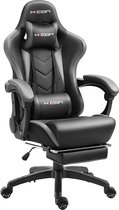 HICON Gaming Chair Mondo - Ergonomique - Chaise de Gaming - Chaise de bureau - Ajustable - Sièges de jeu - Racing - Chaise de Gaming - Zwart/ Grijs