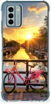 Back Case TPU Siliconen Hoesje Nokia G22 Telefoon Hoesje met doorzichtige rand Amsterdamse Grachten