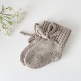 Merino wol sloffen - natural - baby sloffen - newborn sokken