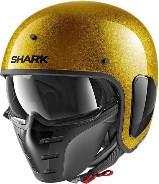Shark S-Drak helm glans glitter goud XS - Motorhelm Scooterhelm