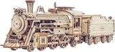 Robotime - Steam Express - Train - Trains - Maquette Maquettes en bois - Modélisme - DIY - Puzzle 3D Bois - Ados - Adultes - 308 Pièces