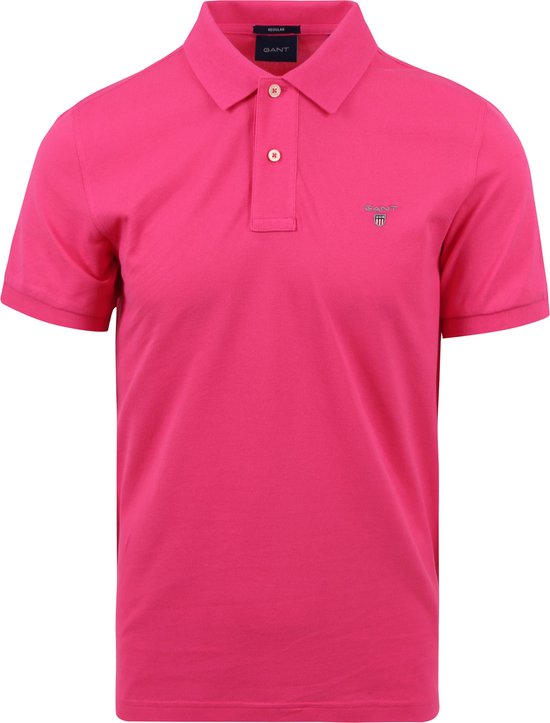 Gant - Polo Basic Roze - Regular-fit - Heren Poloshirt Maat L