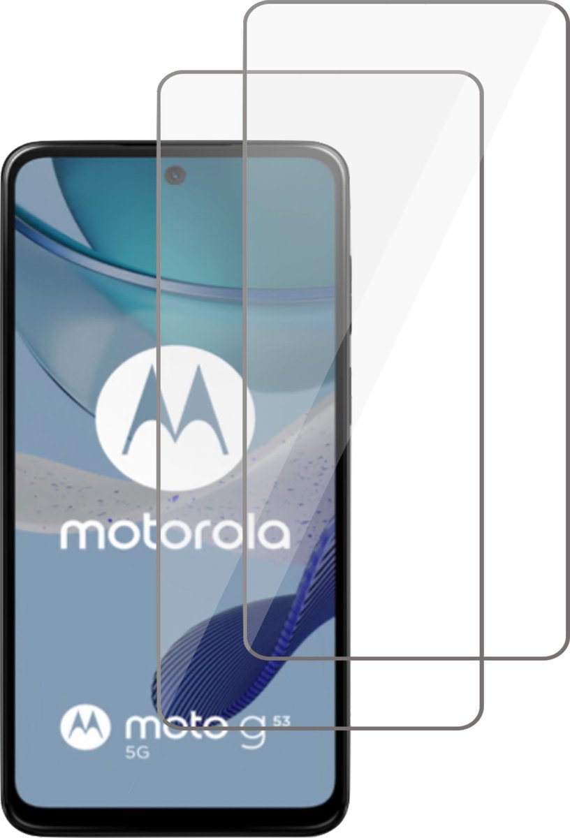 2x Screenprotector geschikt voor Motorola Moto G53 – Gehard Glas - Proteqt+