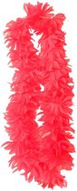 Toppers - Neon roze hawaii bloemen krans/slinger - Verkleed accessoires