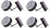 3 feutres anti-rayures BMT pour pieds de table et de chaise - lot de 8 - diamètre 24 mm