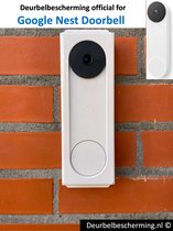 Deurbelbescherming Google Nest Doorbell - RVS wit (anti-diefstal cover - videodeurbel bescherming - videodeurbel beschermer - videodeurbel hoes - videodeurbel cover - beveiligingscamera beschermer nr.29)