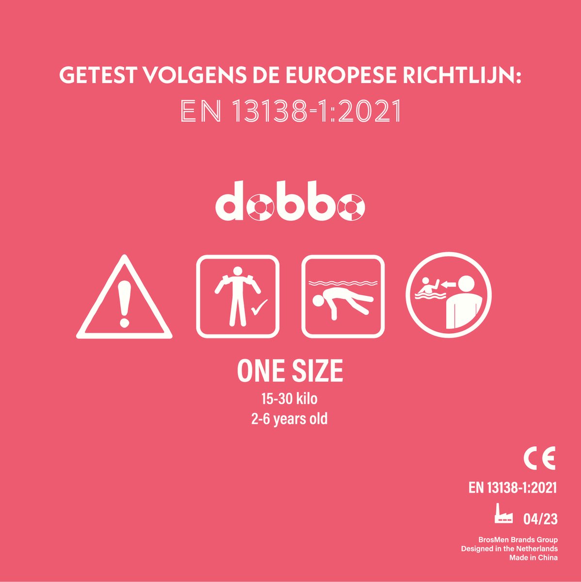 DOBBO Roze - Puddle Jumper - Zwembandjes - Zwemvest - Zwemvleugels - voor Kind van 2 tot 6 jaar - 15 tot 30kg - Roze — afbeelding 11