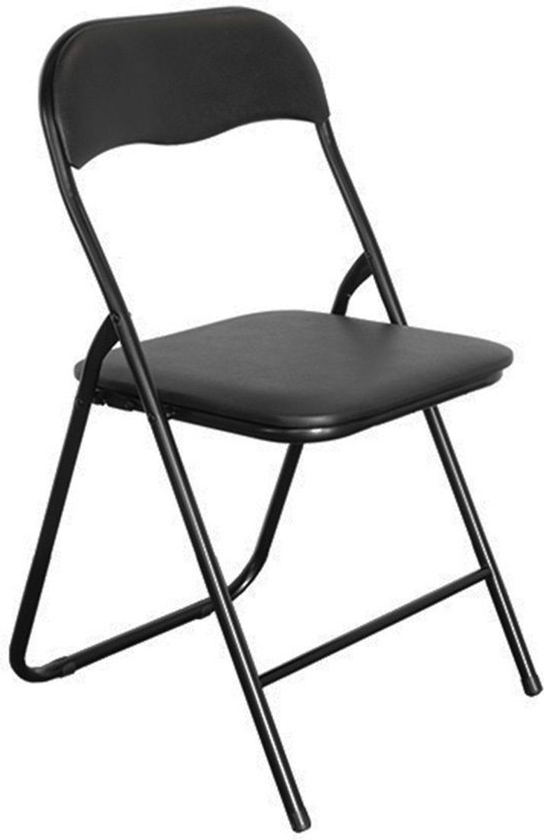 Sedero Klapstoel Set van 6 Stuks - Zwart - Metaal - Zithoogte 40 cm