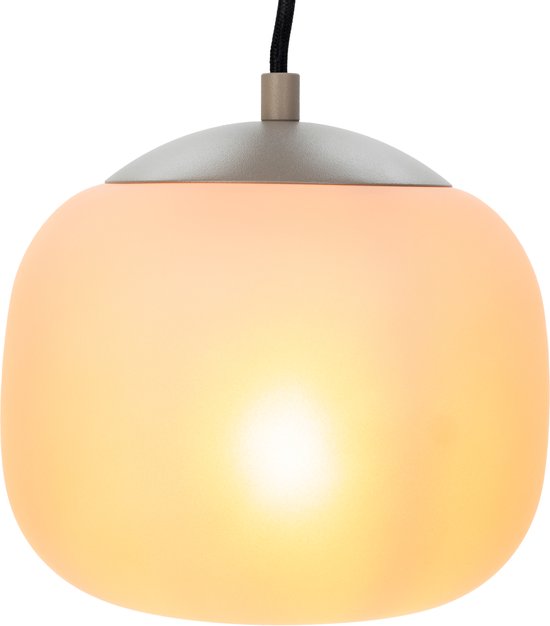 EGLO Cominio Hanglamp - E27 - Ø 18,5 cm - Zandkleurig/Taupe - Glas