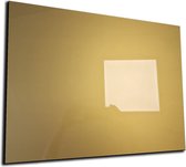 Tableau magnétique en Glas - Tableau blanc - Tableau mémo - Magnétique - 60x40cm - Or - Utilitaires inclus