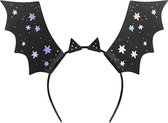 Partydeco - Tiara vleermuis (4 stuks) - Halloween - Halloween accessoires - Halloween verkleden
