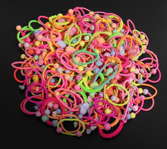 12 pièces mélangent des élastiques pour enfants de différentes formes et couleurs