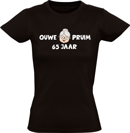T-shirt Femme Old Plum 65 ans | 65e anniversaire | cadeau 65 ans| soixante cinq ans | grand-mère | maman | Noir