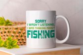 Mok sorry i wasnt listening i was thinking I was thinking about fishing - Fish - Fishing - Gift - Cadeau - Time Job - i love fishing - Vis - Vissen - Ik Hou Van Vissen - Dad - Vader - Father