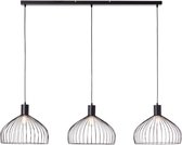 BRILLIANT lamp, Blacky hanglamp 3-vlams zwart mat, 3x A60, E27, 40W, kabel inkortbaar / in hoogte verstelbaar