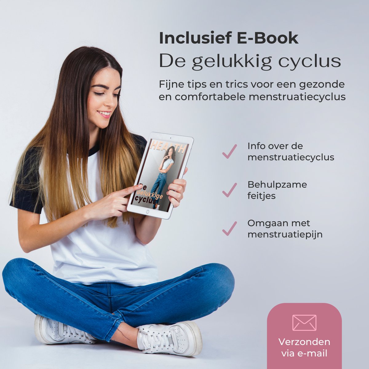 Afbeelding 2 van Care Deluxe Menstruatie Warmteband - Massage Apparaat - Menstruatie Pijnverlichting - 3 Warmtestanden met Trilfunctie - Roze