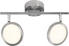 BRILLIANT lampe Pluto LED spot tube 2 lampes fer / blanc | 2x LED 5W intégrées (SMD), (500lm, 3000K) | Échelle de A ++ à E. | Faire tourner les têtes