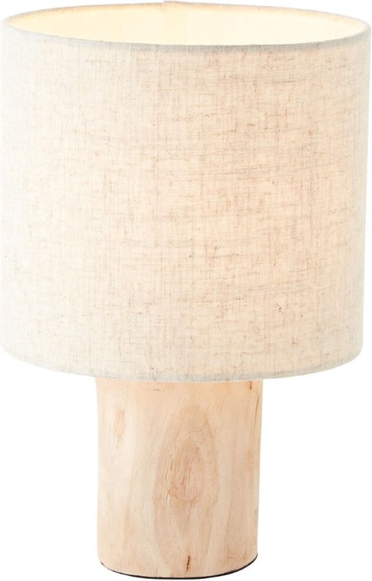 BRILLIANT lamp, Pia tafellamp naturel, 1x A60, E27, 40W, hout uit duurzame bosbouw (FSC)
