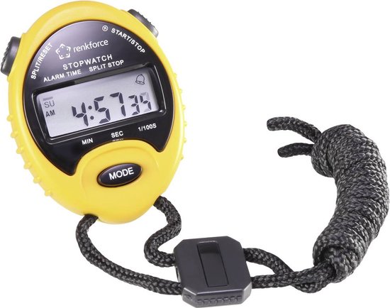 Renkforce RF-SW-140 Digitale stopwatch Geel, Zwart - Renkforce