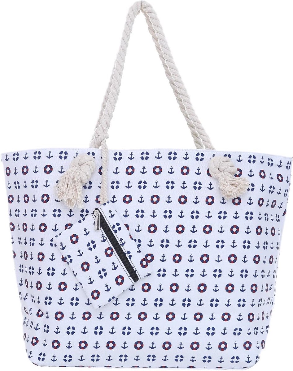 By Have a Pico - Strandtas - Gevlochten riet - Naturel
