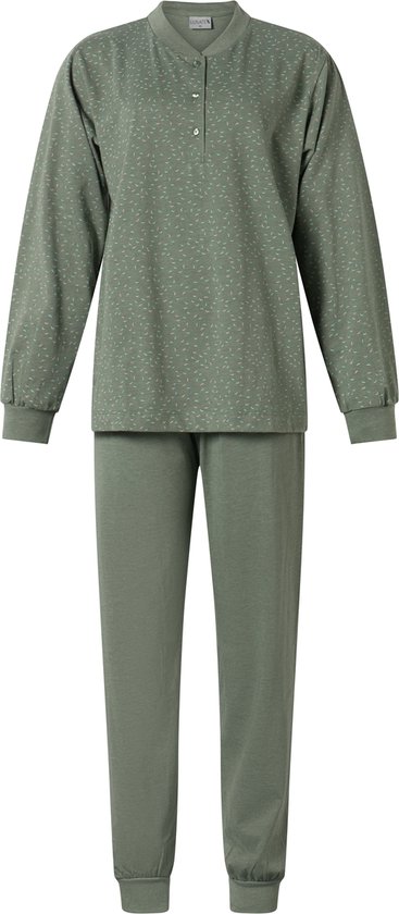 Dames pyjama Lunatex vogel 124197 groen maat M