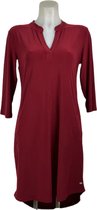 Angelle Milan – Travelkleding voor dames – Bordeaux Effen jurk – Ademend – Kreukvrij – Duurzame Jurk - In 5 maten - Maat L