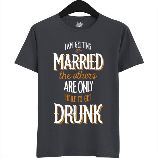 Am Getting Married | Vrijgezellenfeest Cadeau Man - Groom To Be Bachelor Party - Grappig Bruiloft En Bruidegom Bier Shirt - T-Shirt - Unisex - Mouse Grey - Maat 3XL