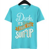 Dude Shuit Up | Vrijgezellenfeest Cadeau Man - Groom To Be Bachelor Party - Grappig Bruiloft En Bruidegom Bier Shirt - T-Shirt - Unisex - Atoll - Maat S
