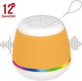 DistinQ White Noise Machine compact - Witte Ruis Slaaptrainer voor Baby - Slaaphulp met 8 verschillende kleuren LED verlichting en 29 rustgevende geluiden