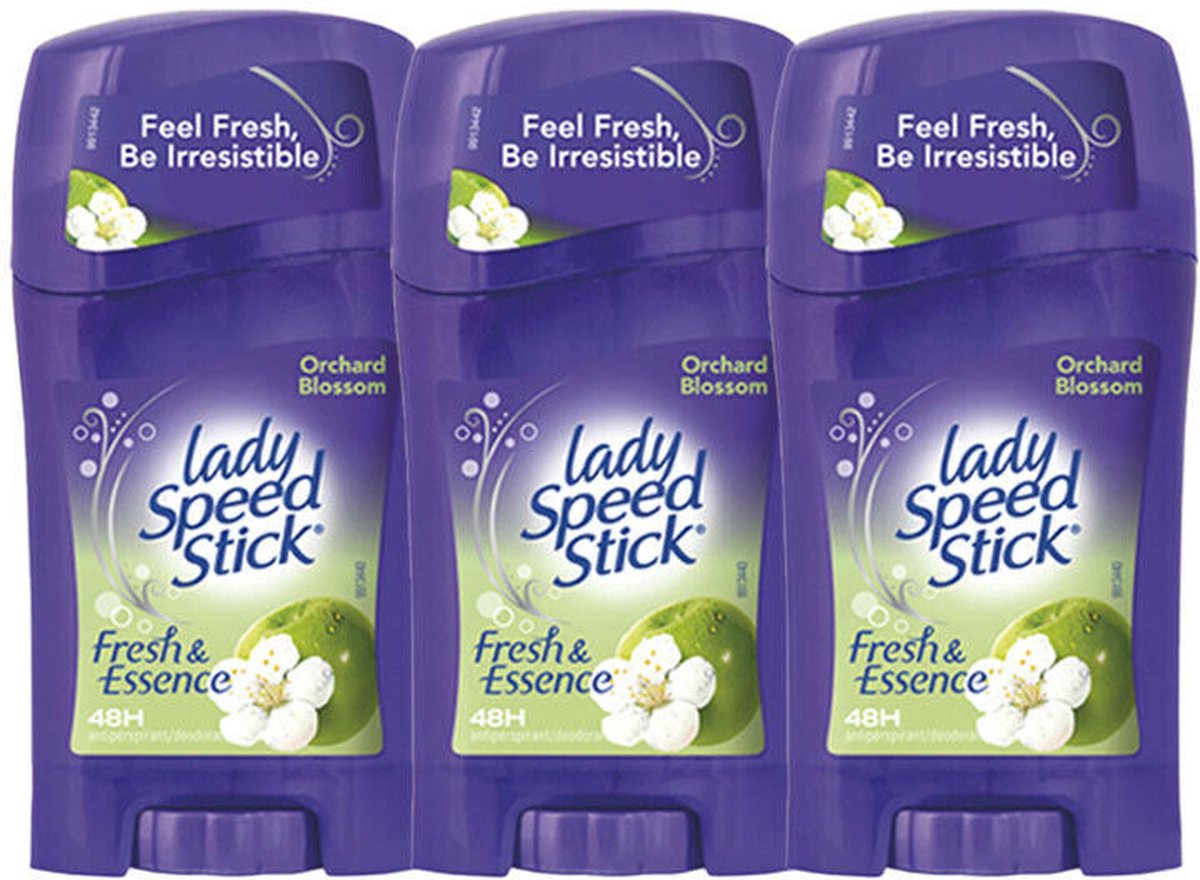 Goedkoopste Lady Speed Stick Orchard Blossom Deodorant Stick - 3 x 45g - Deodorant Vrouw