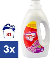 Lessive Liquide Bonux Lila - 3 x 1 485 l (81 lavages)