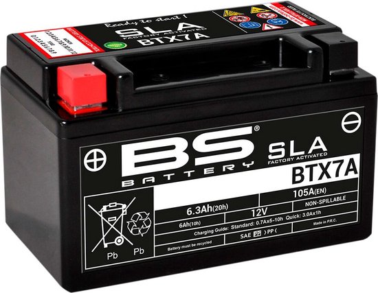Bs Battery Btx7A / Ytx7A Sla Accu Geseald Af Fabriek