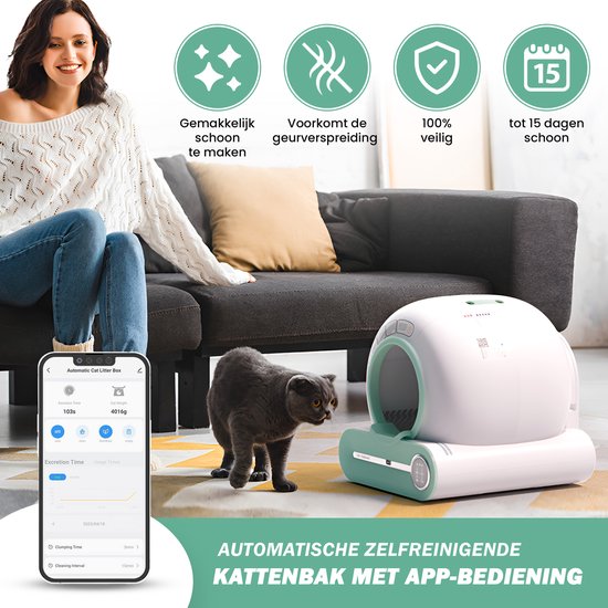 Hoe vaak moet je een automatische kattenbak verschonen? | Automatische kattenbak