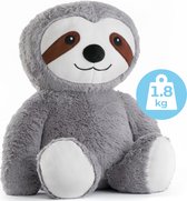 Goedewaere Verzwaringsknuffel Luiaard - Verzwaarde knuffel 1.8 kg - Zware knuffel anxiety voor volwassenen en kind - Weighted stuffed animal - Sensorisch speelgoed