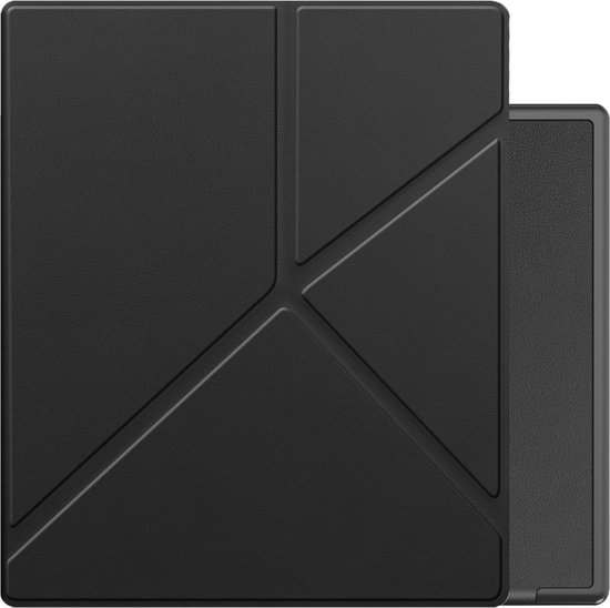 Hoesje Geschikt voor Kobo Elipsa 2E Hoesje Luxe Bescherm Case Trifold - Hoes Geschikt voor Kobo Elipsa 2E Hoes Book Cover - Zwart van Hoesje  — afbeelding 4