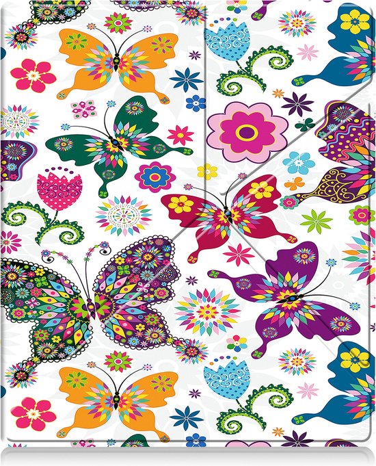 Hoes Geschikt voor Kobo Elipsa 2E Hoesje Bookcase Cover Hoes Trifold - Hoesje Geschikt voor Kobo Elipsa 2E Hoes Cover Case - Vlinders van Merkloos — afbeelding 4