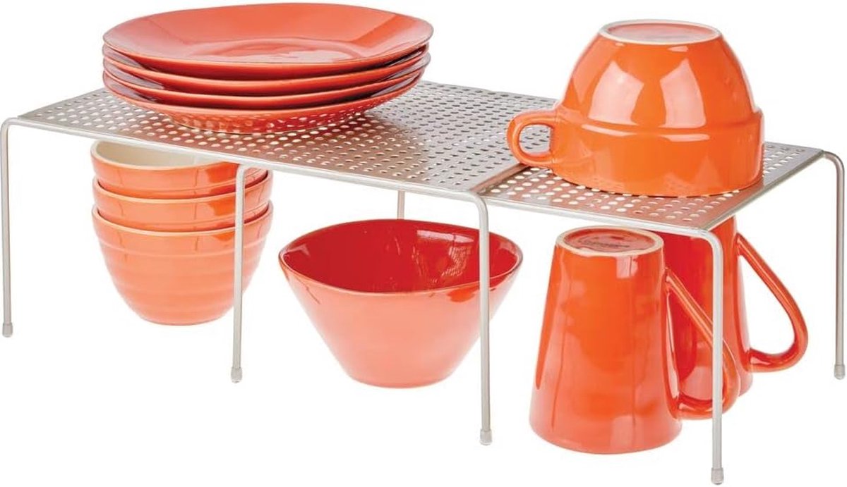 LIANTRAL Küchenregal, 4er Set Küchenschrank Organizer, Küchen Organizer