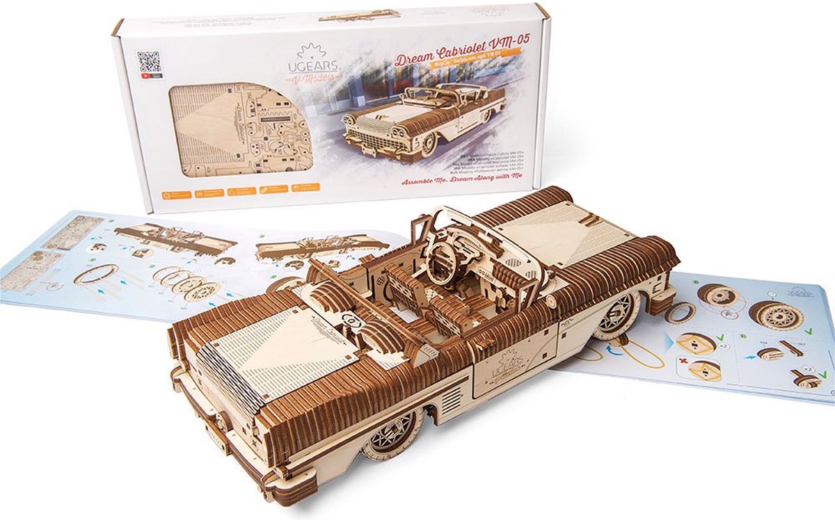 UGEARS Houten 3D Model - Droomcabriolet VM-05 — afbeelding 7