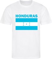 Honduras - T-shirt Wit - Voetbalshirt - Maat: 122/128 (S) - 7 - 8 jaar - Landen shirts