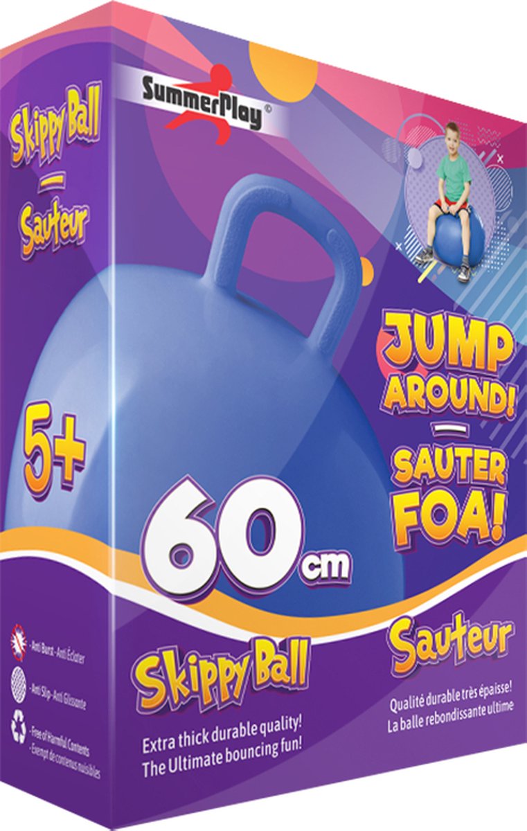 Skippybal Blauw 60cm — afbeelding 2