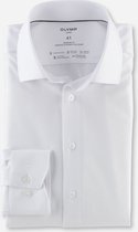 OLYMP Luxor modern fit overhemd 24/7 - wit - Strijkvrij - Boordmaat: 44
