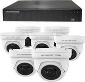 Draadloze Camerabeveiliging - Sony 5MP - 2K QHD - Set 7x Dome - Wit - Binnen & Buiten - Met Nachtzicht - Incl. Recorder & App
