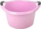 Afwasbak teil - 15 liter - licht roze - kunststof - 42 x 39,5 x 25 cm
