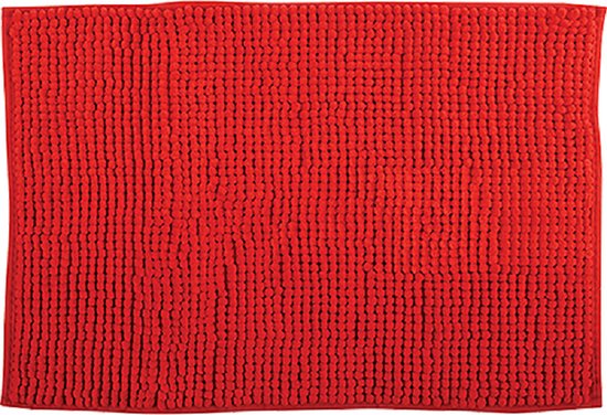MSV Badmat - CHENILLE - Badkamermat - Microvezel - Rood